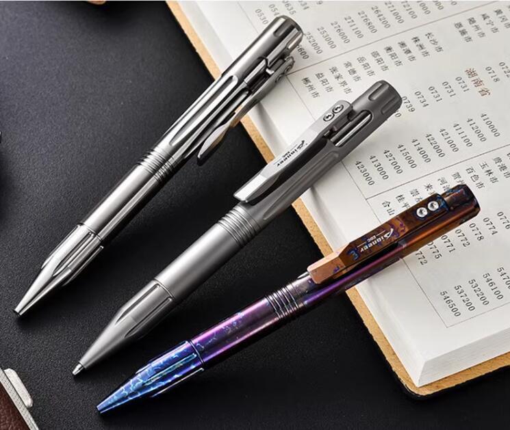 1PC Titanium Ballpoint Pen EDC Pocket Pen Office Business Writing Signature Gift