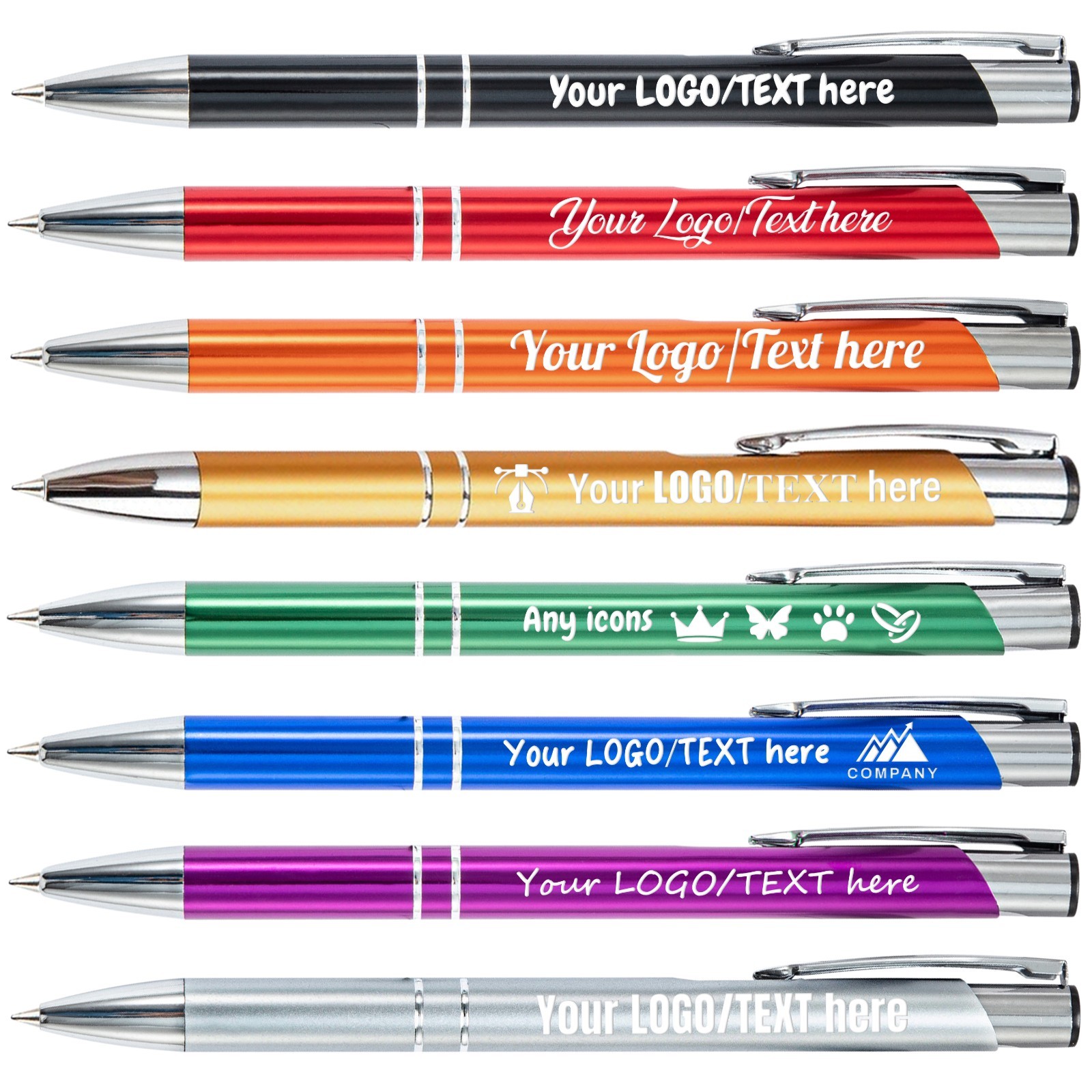 Personalised Pens 10-300 Bulk Order Metal Customised Pen Ballpoint Pen Gift