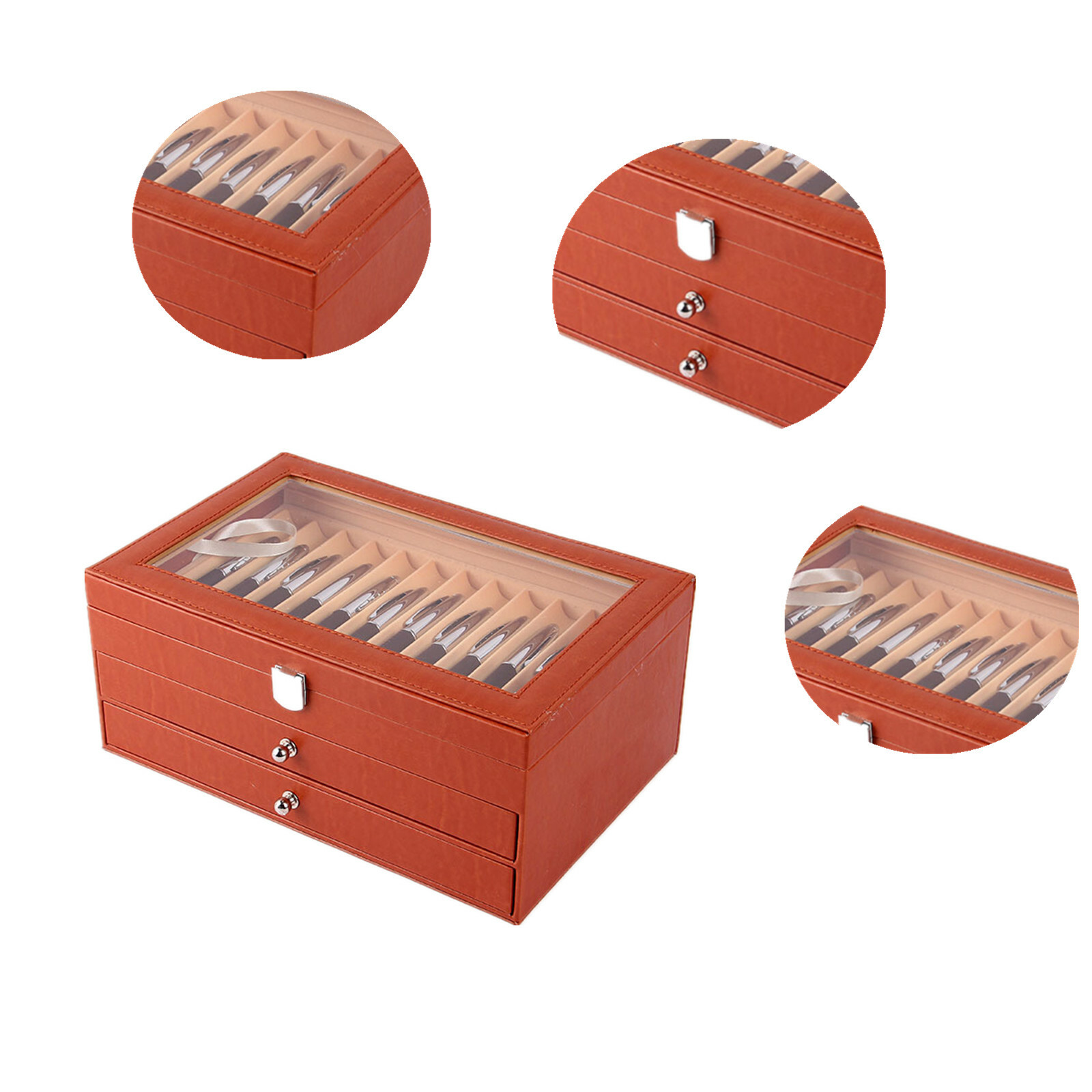 24/36 Slots Fountain Pen Display Box Pencil Storage Organizer Case Collection