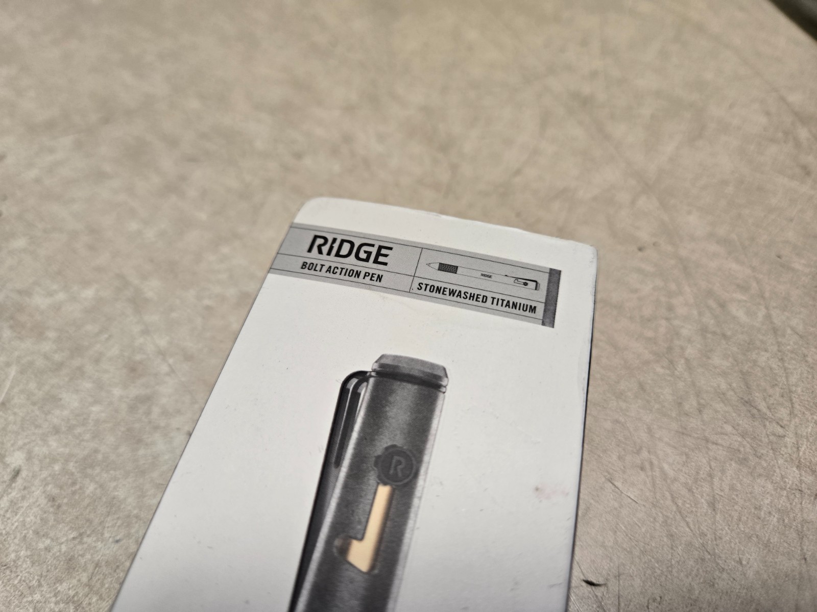Ridge Bolt Action Pen Stonewashed Titanium Still factory sealed!