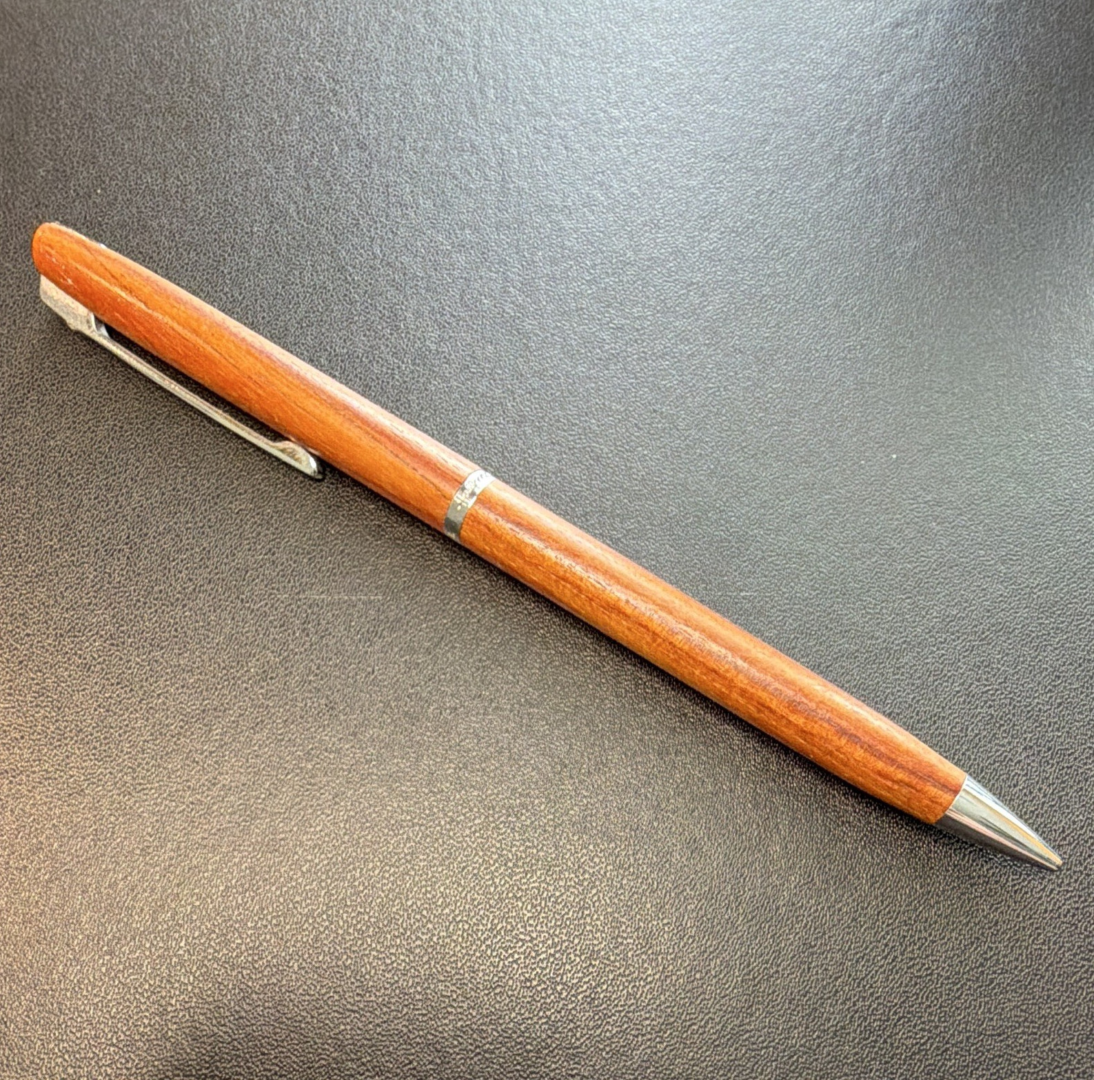 Hallmark Wood Grain Pencil, Chrome trim