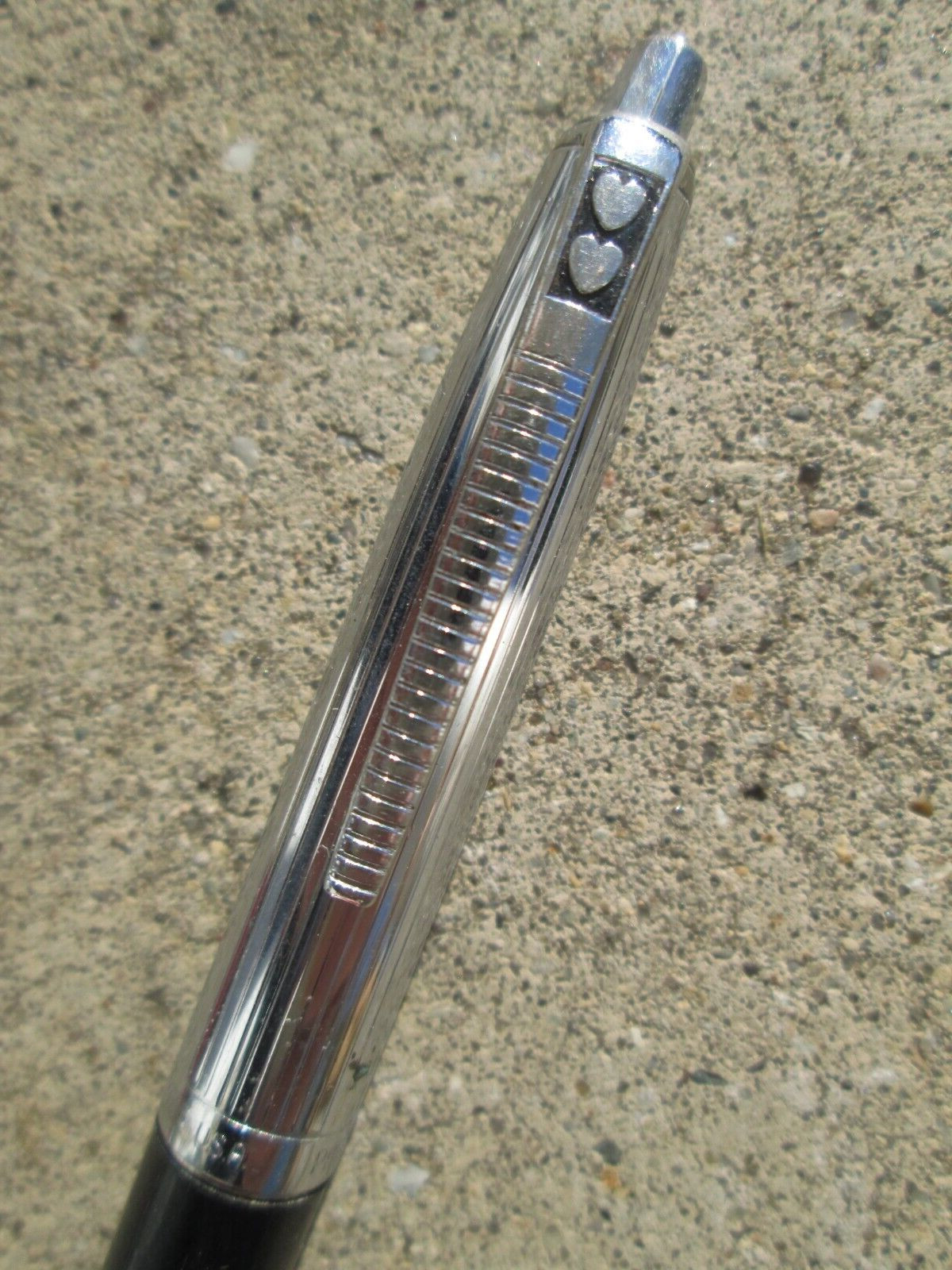 Vintage 1950’s Paper Mate Capri Black and Silver Ball Point Pen DRY Parts Repair