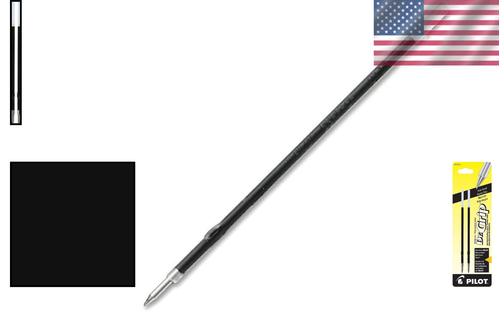 Ergonomic Dr. Grip Black Ink Refills – 0.7mm Fine Point, 2-Pack Convenience