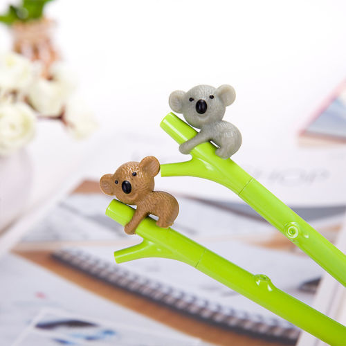 4Pcs Cute Cartoon Koala Gel Pen 0.5mm Black Ink Stationery School Pens Gifts