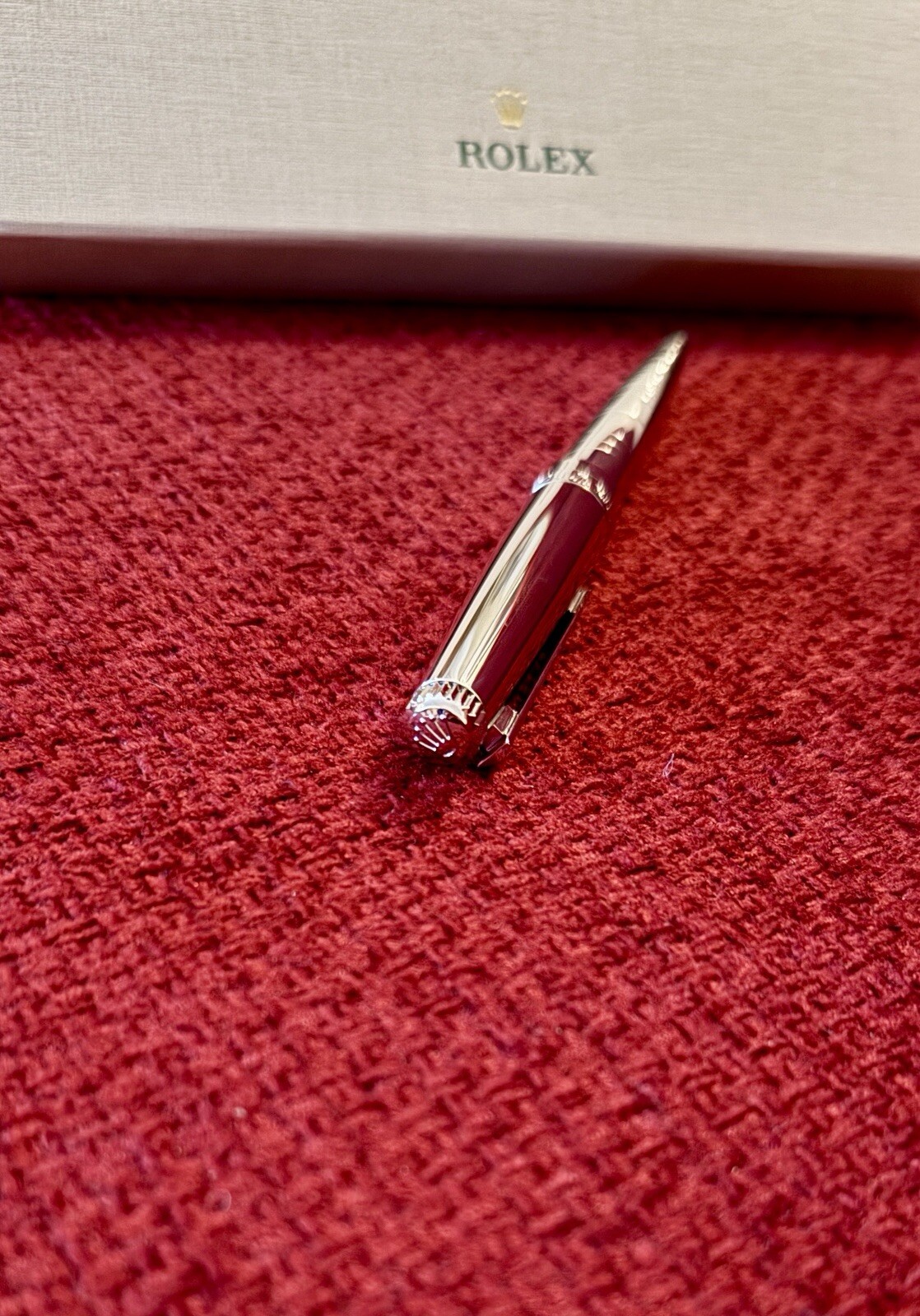 NEW Rolex VTG Style Palladium-Finish Ballpoint Pen | VIP Ad Gift, Refillable