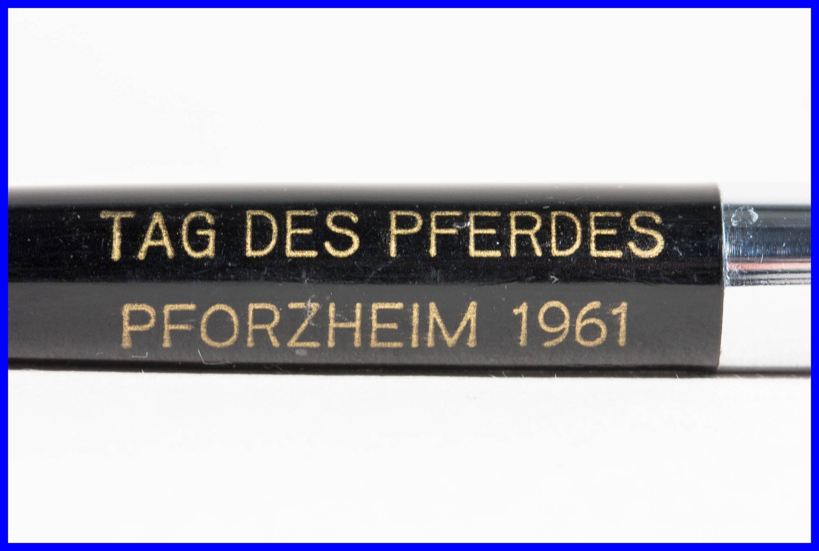 1961 Fend Noble Ballpoint Pen Truxa Chrome & Black / Day of the Horse Pforzheim