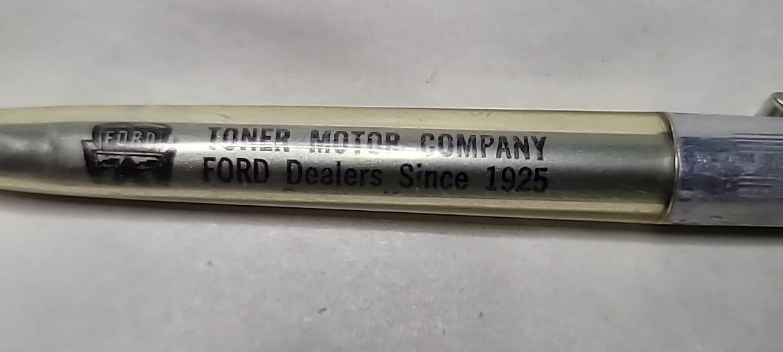 Celluloid Ballpoint Pen Toner Motor Company Ford Dealer Since 1925 Caney KS A149