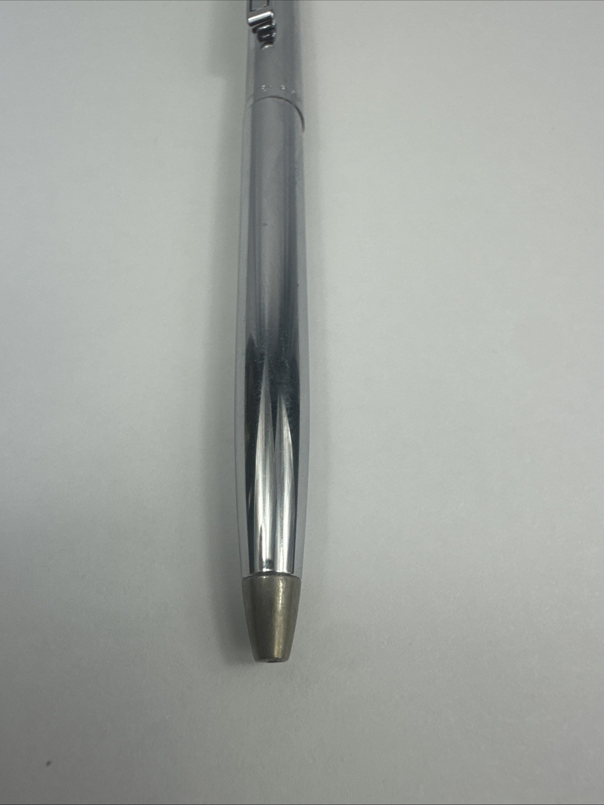 Vintage PAPER MATE Profile Slim Grip Ballpoint Pen Shiny Chrome Made In Mexico