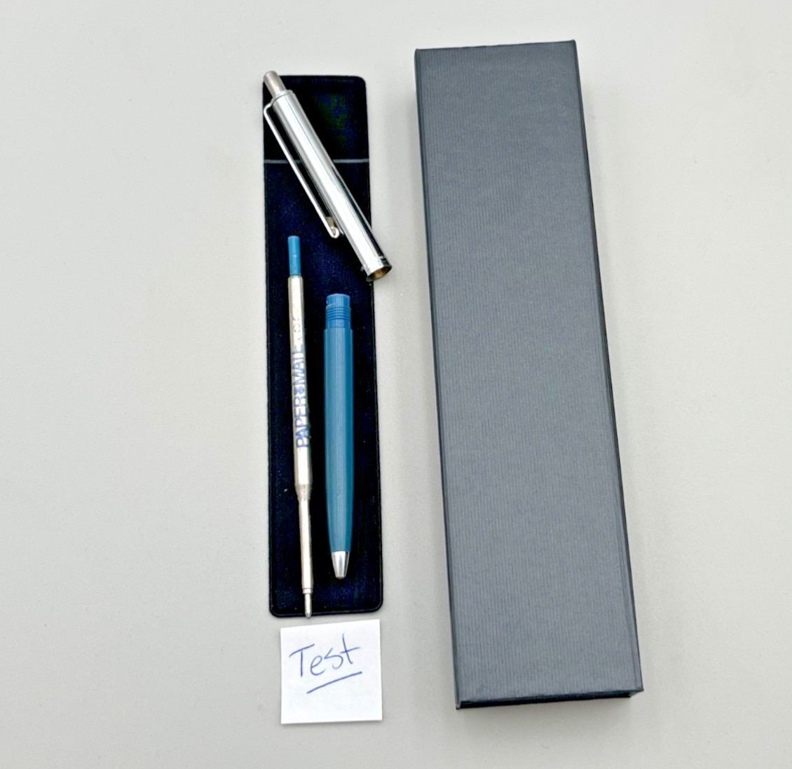 Paper Mate Double Heart Profile Slim Aqua Blue/Chrome, Blue Ink, Works – Mexico