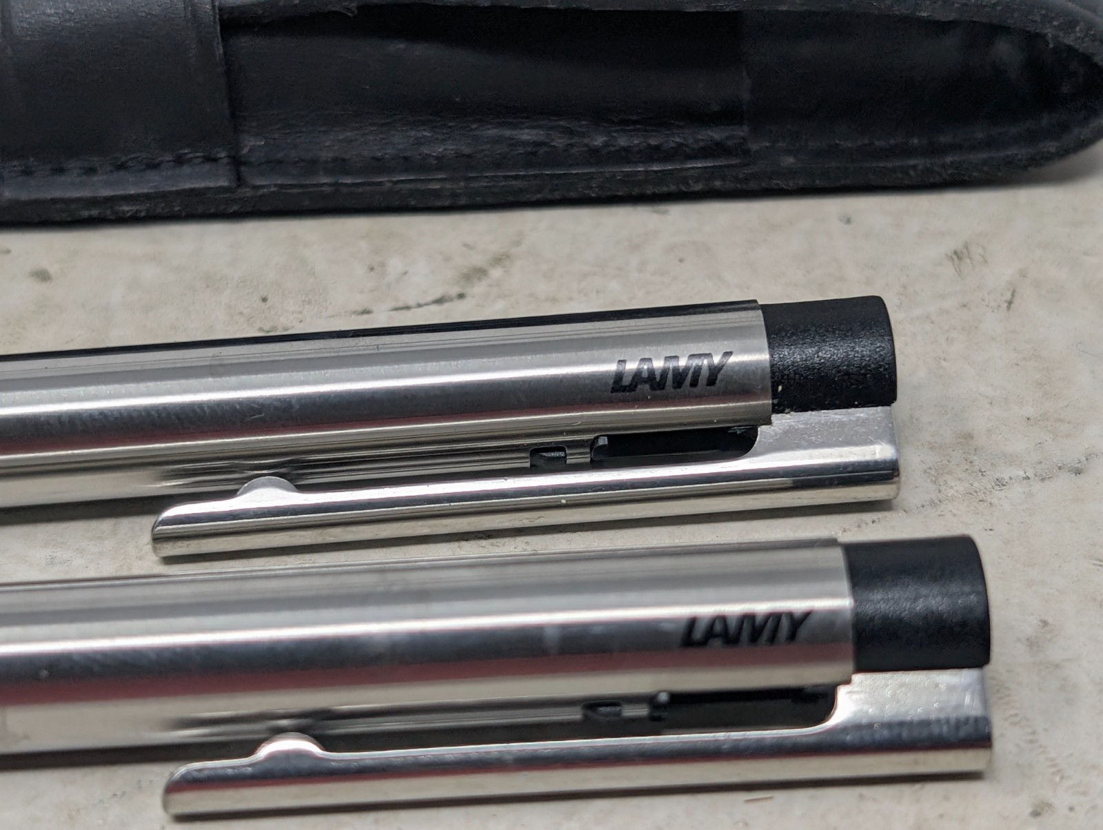 LAMY Stainless Steel Pen Set Ballpoint + Mechanical Pencil w/ Case (75)