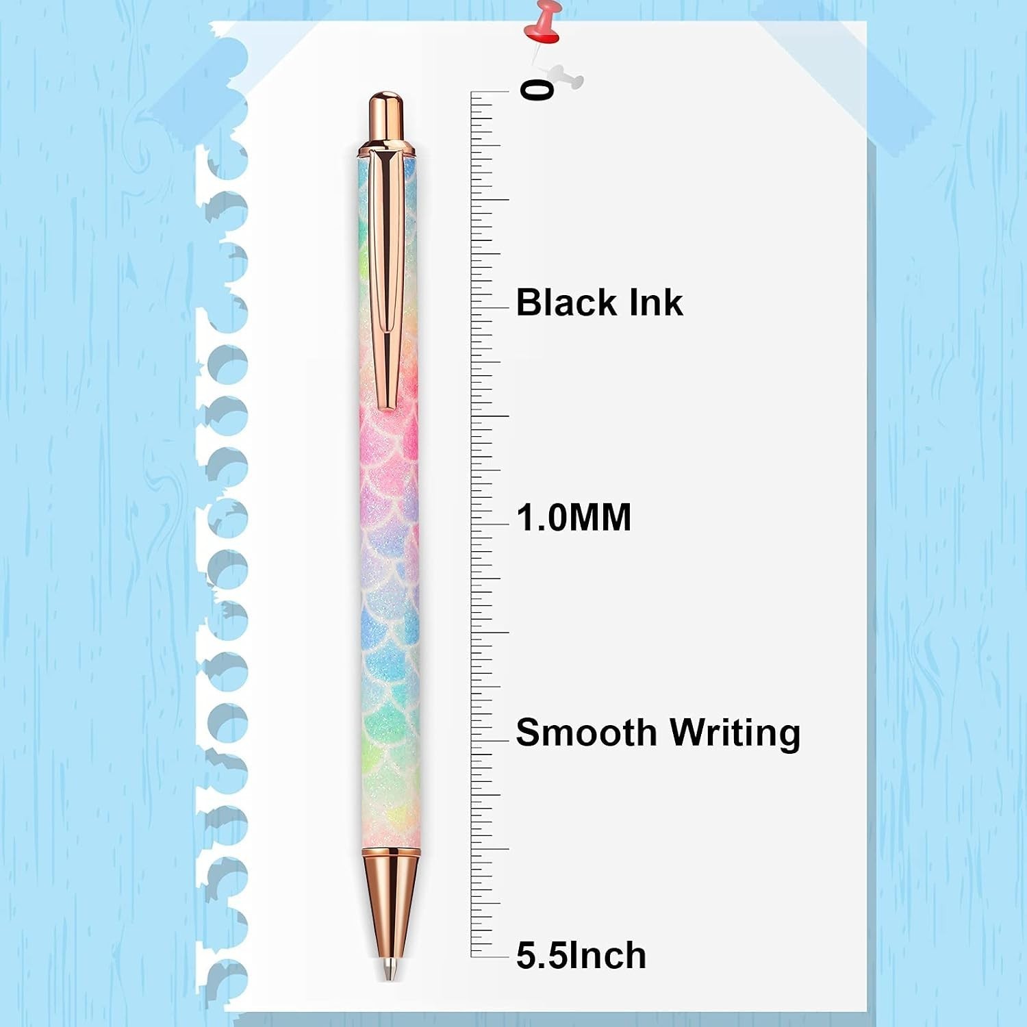 Fancy Rose Gold Ballpoint Pens – Pack of 60 Assorted Colors