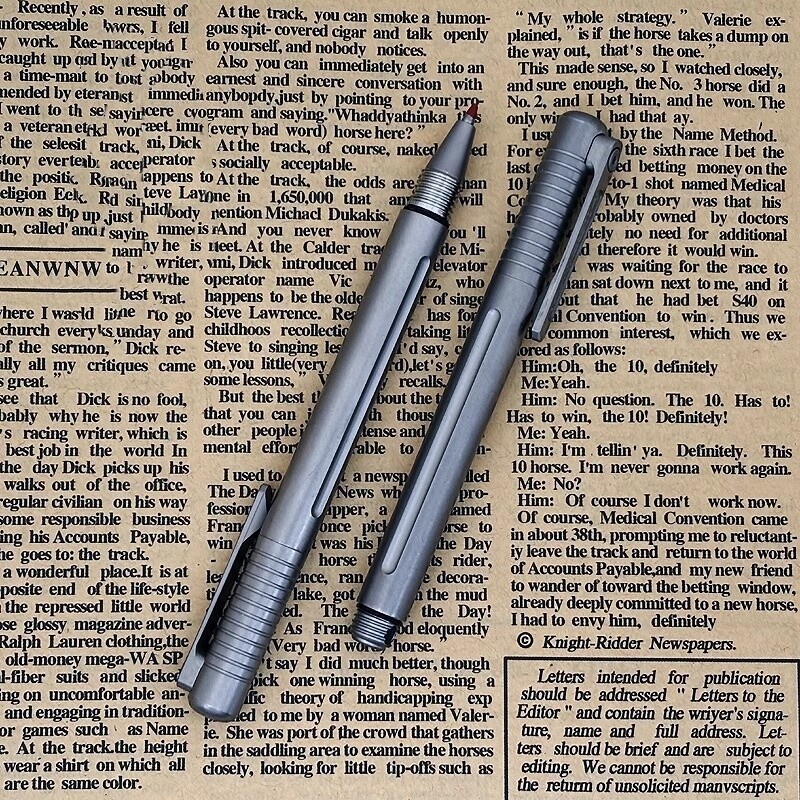 Titanium Mini Ballpoint Pen Signature Writing Pocket Pen Office Outdoor EDC