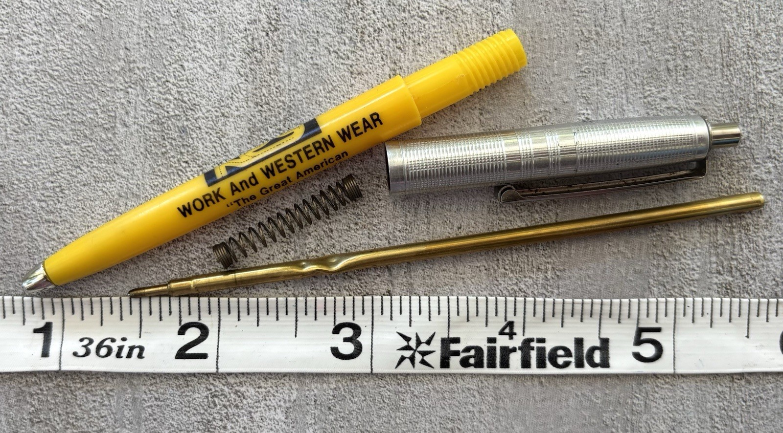 Vintage 60s 70s KEY Work and Western Wear Advertising Ballpoint Pen ~Dry Ink~