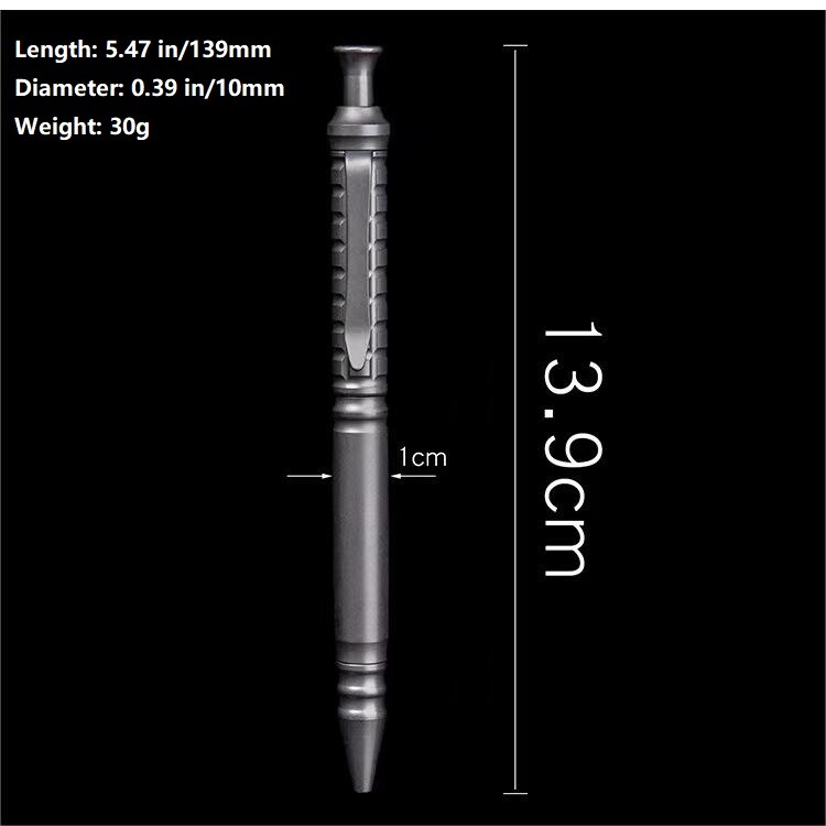 1PC Titanium Ballpoint Pen Business Office Signing Writing Pen EDC Pocket Pen