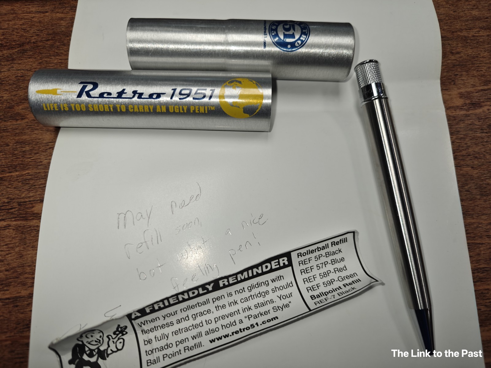 Retro 51 Tornado Stainless Steel & Chrome Ballpoint/Rollerball Pen w/more (see)
