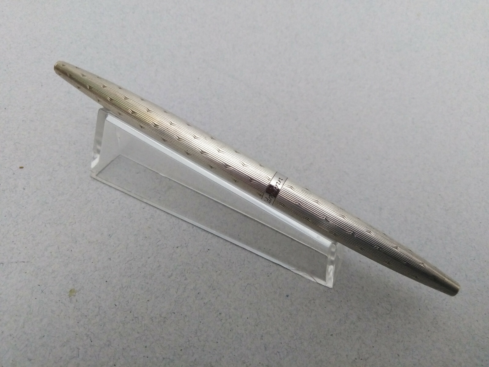 RARE UNIQUE WALDMANN STERLING SILVER 925 LADY BALLPOINT PEN BLUE STONE VINTAGE