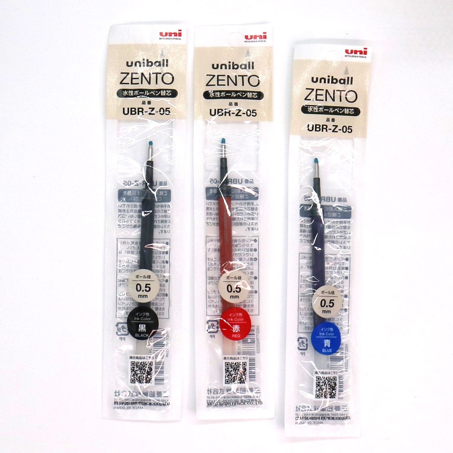 uni-ball ZENTO Signature Pen Set Silver & Black + 6 Refills (Red/Blue/Black)