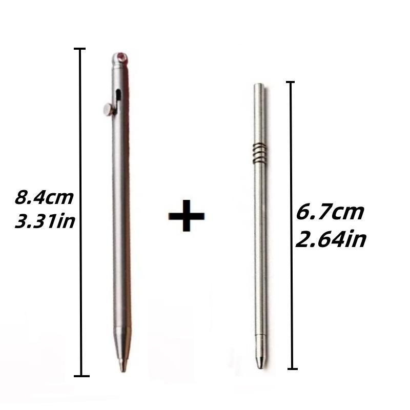 Mini Titanium Bolt Action Pen – Edc Pocket Keychain Ballpoint Travel Signature