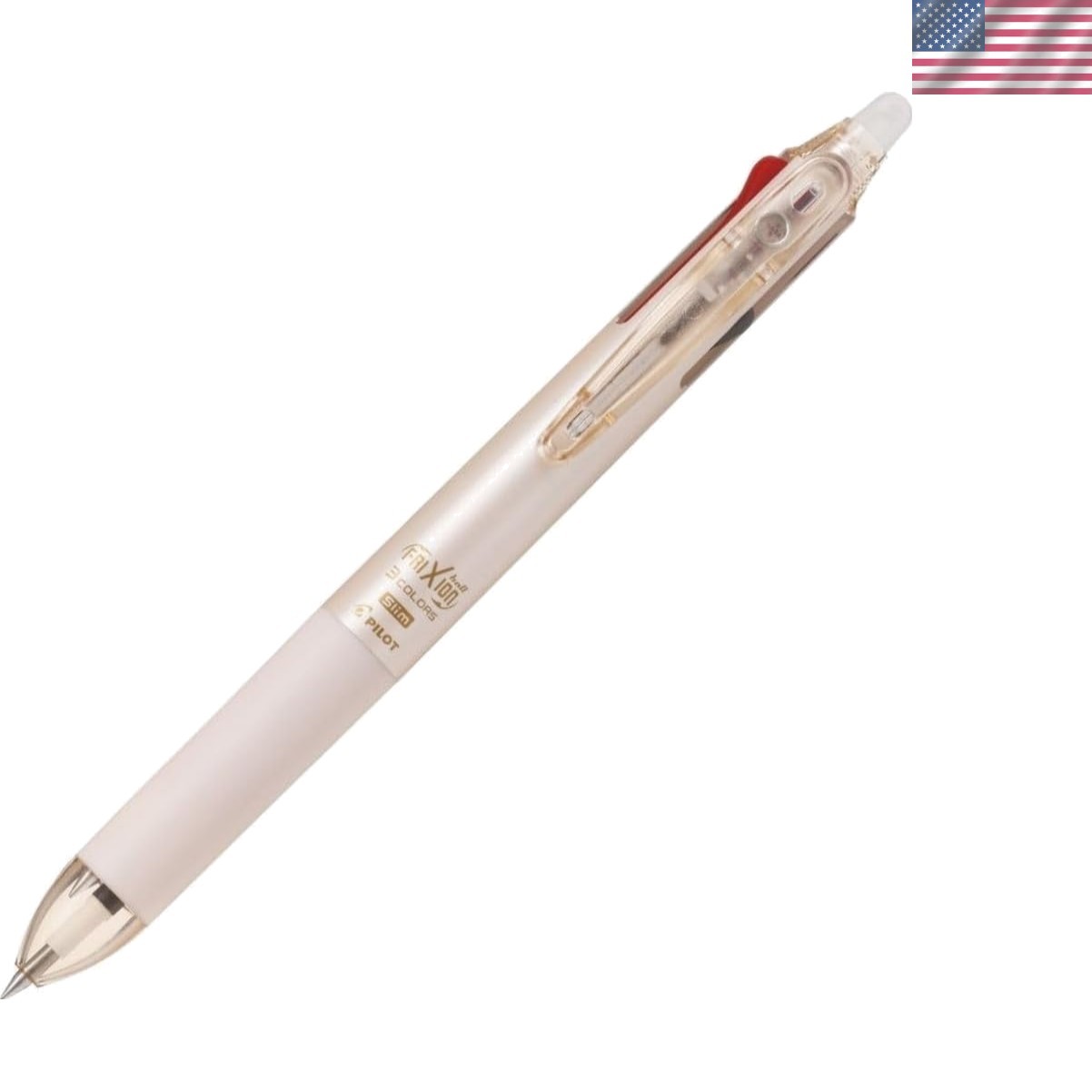 Sleek Pilot Frixion Ballpoint – Pearl Orange, 0.38mm with Disappearing Ink