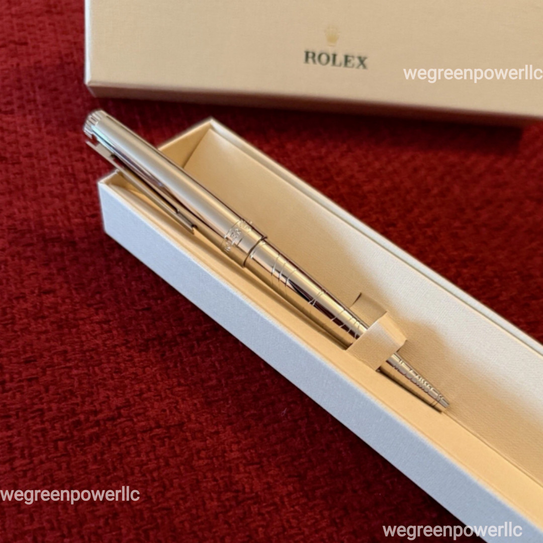 NEW Rolex VTG Style Palladium-Finish Ballpoint Pen | AD VIP Gift, Refillable