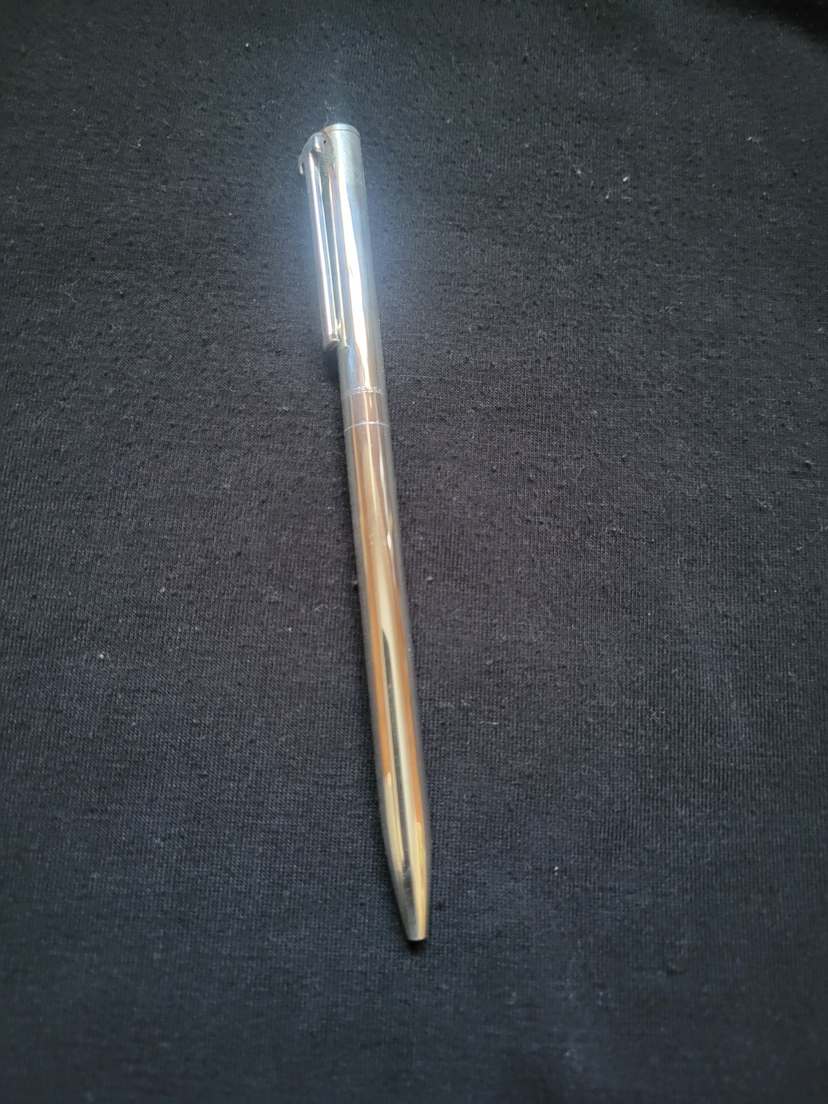 Tiffany & Co. 925 Sterling Silver T-Clip Ballpoint Pen with Pouch and Gift Box