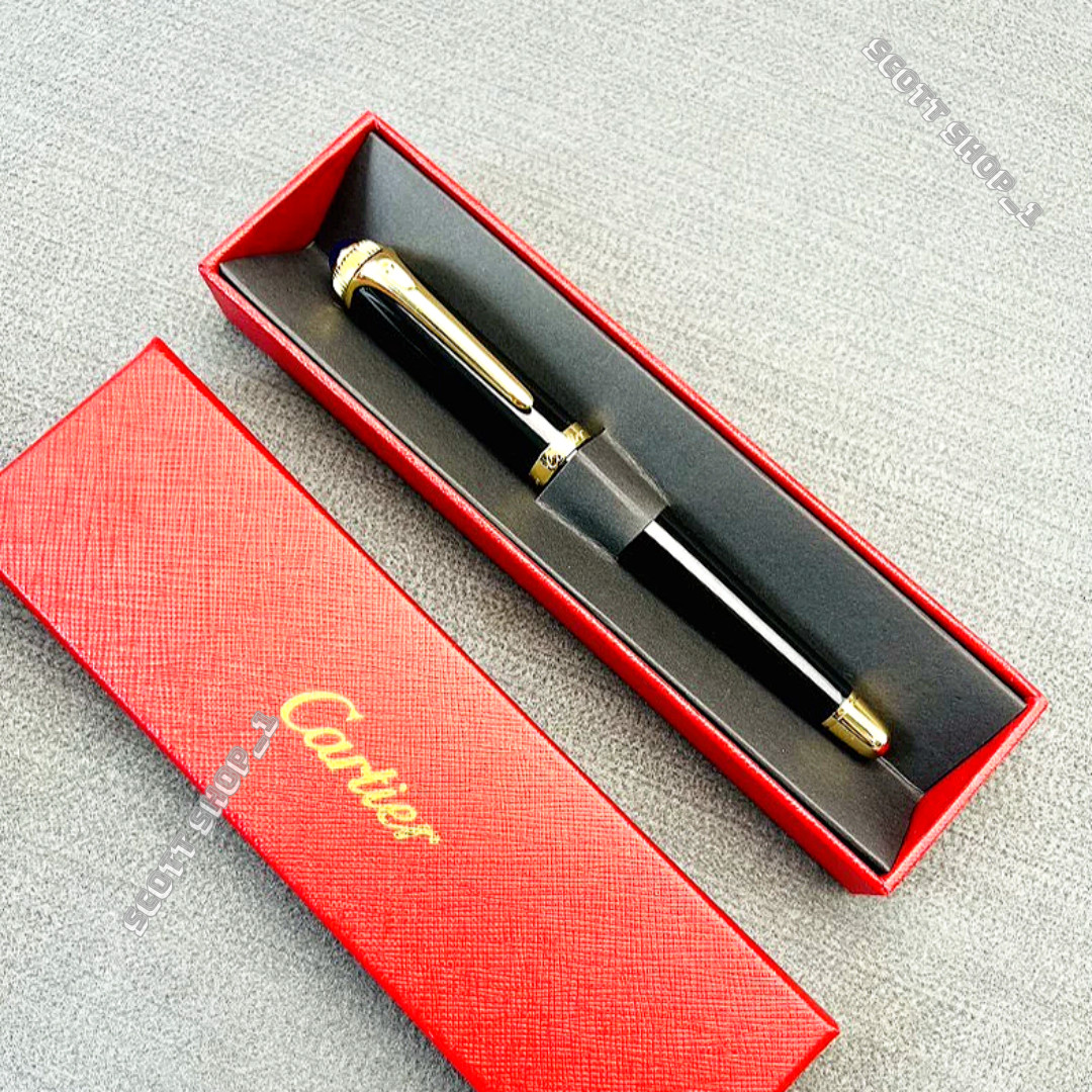 CARTIER Black Gold Composite Rollerball Pen Executive AD VIP Gift Rare