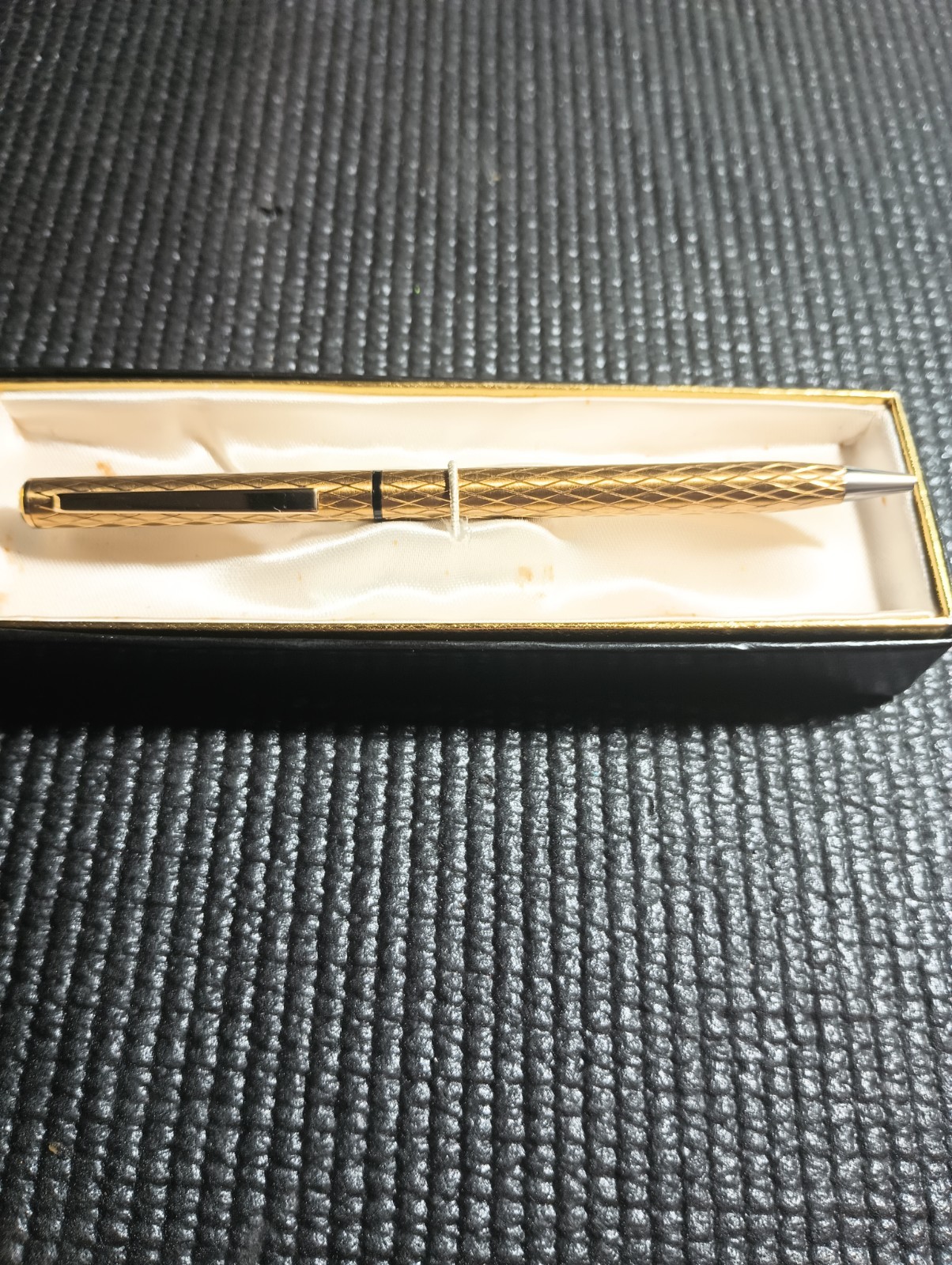 Aurora Gold Tone Ball Point Pen Vintage Carpogiani Bologna, Italy Original Box