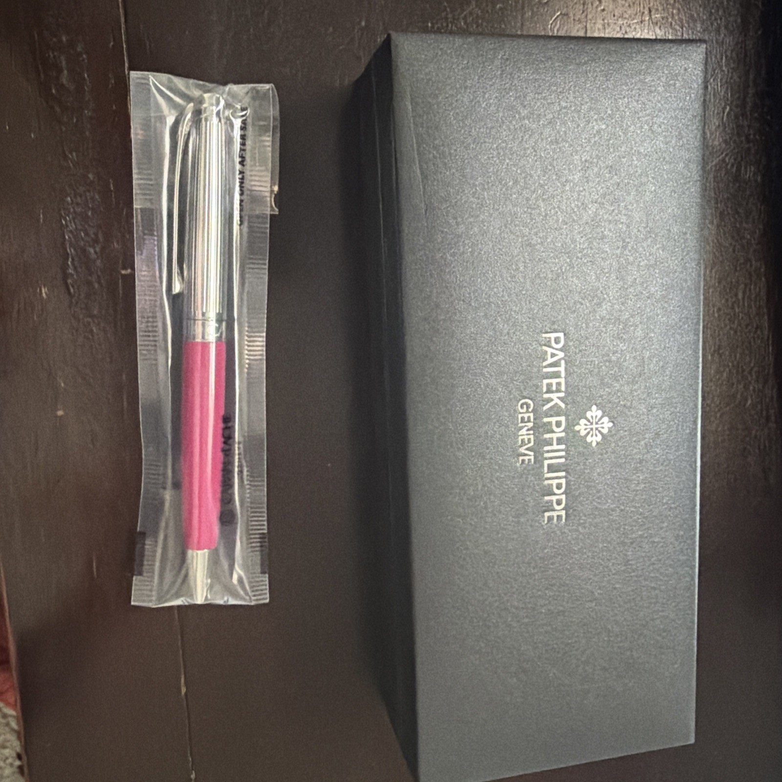 Patek Philippe x CARAN d’ACHE Silver and Pink Pen