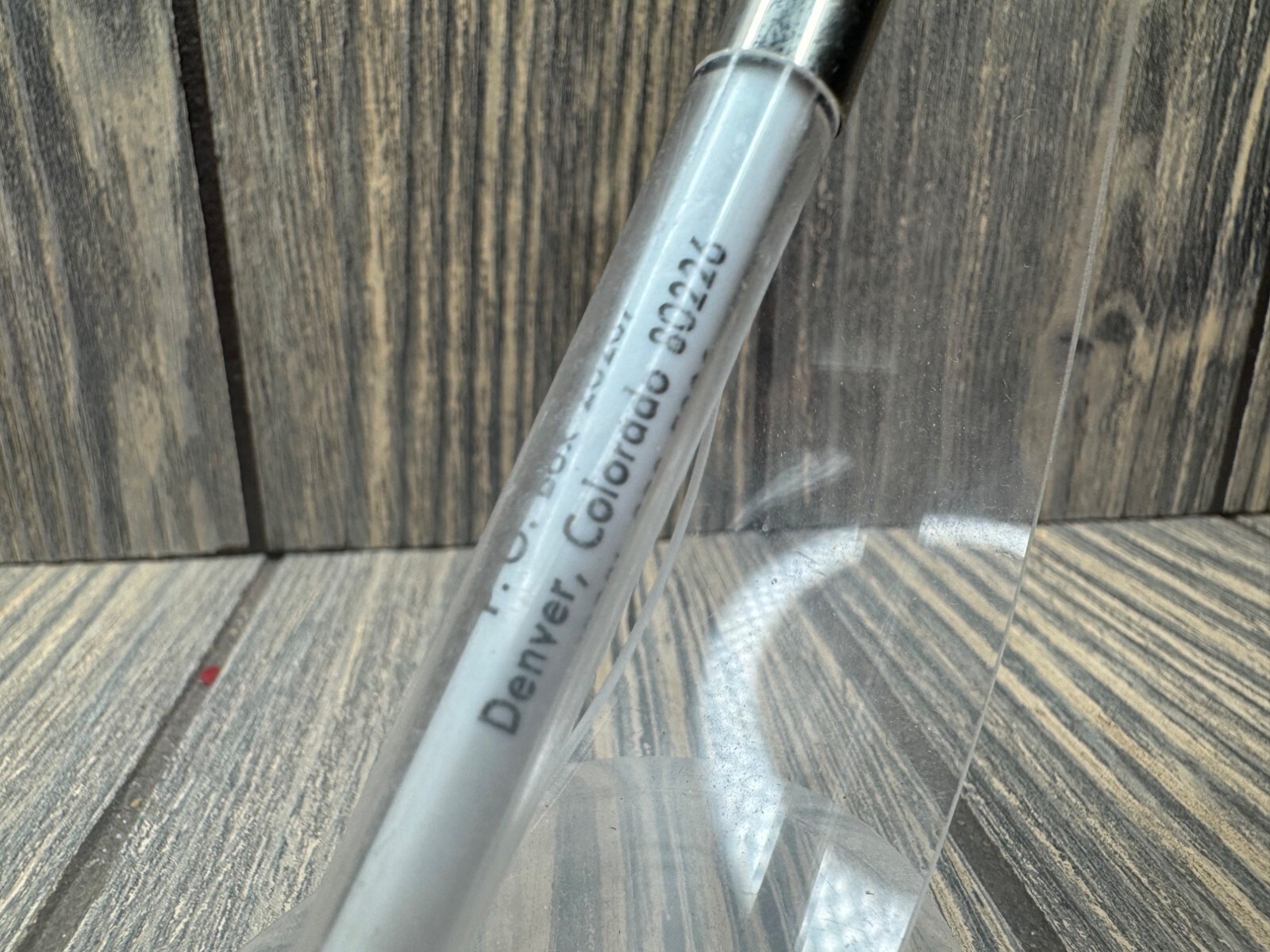 Vintage Rockmont College Branded Ballpoint Pen Blue & Silver