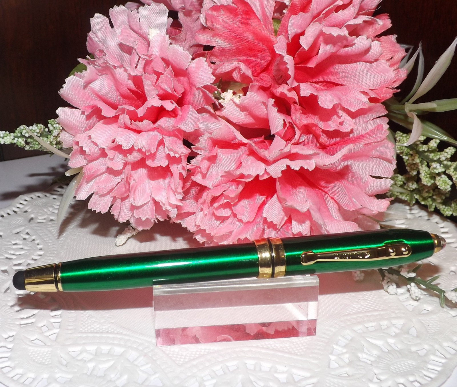 3 in 1 Royale Excel Tech Green Ballpoint Stylus LED Adler Pen (HIGH QUALITY)