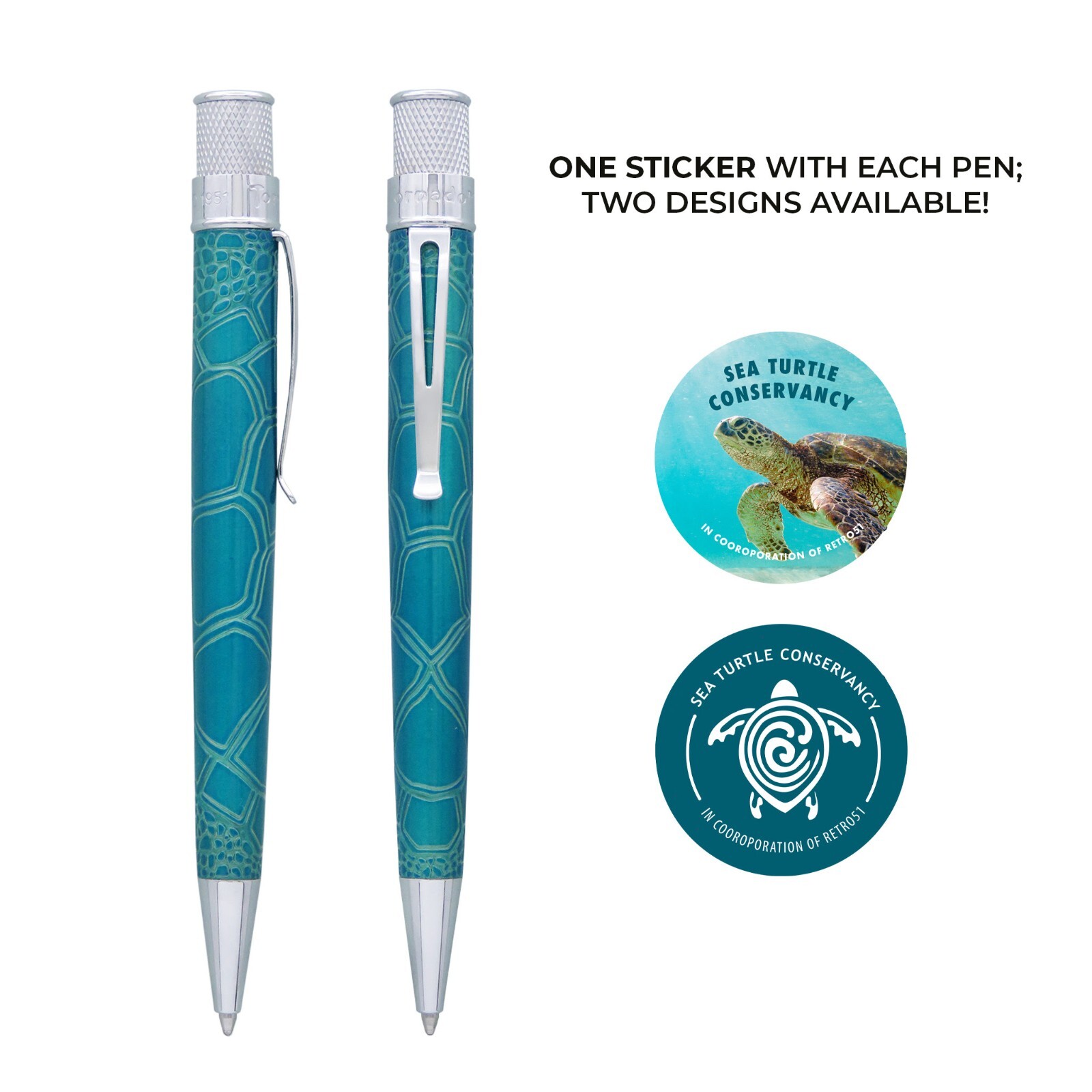 Retro 51 Tornado Ballpoint Pen Sea Turtle Rescue – Sealed in Tube