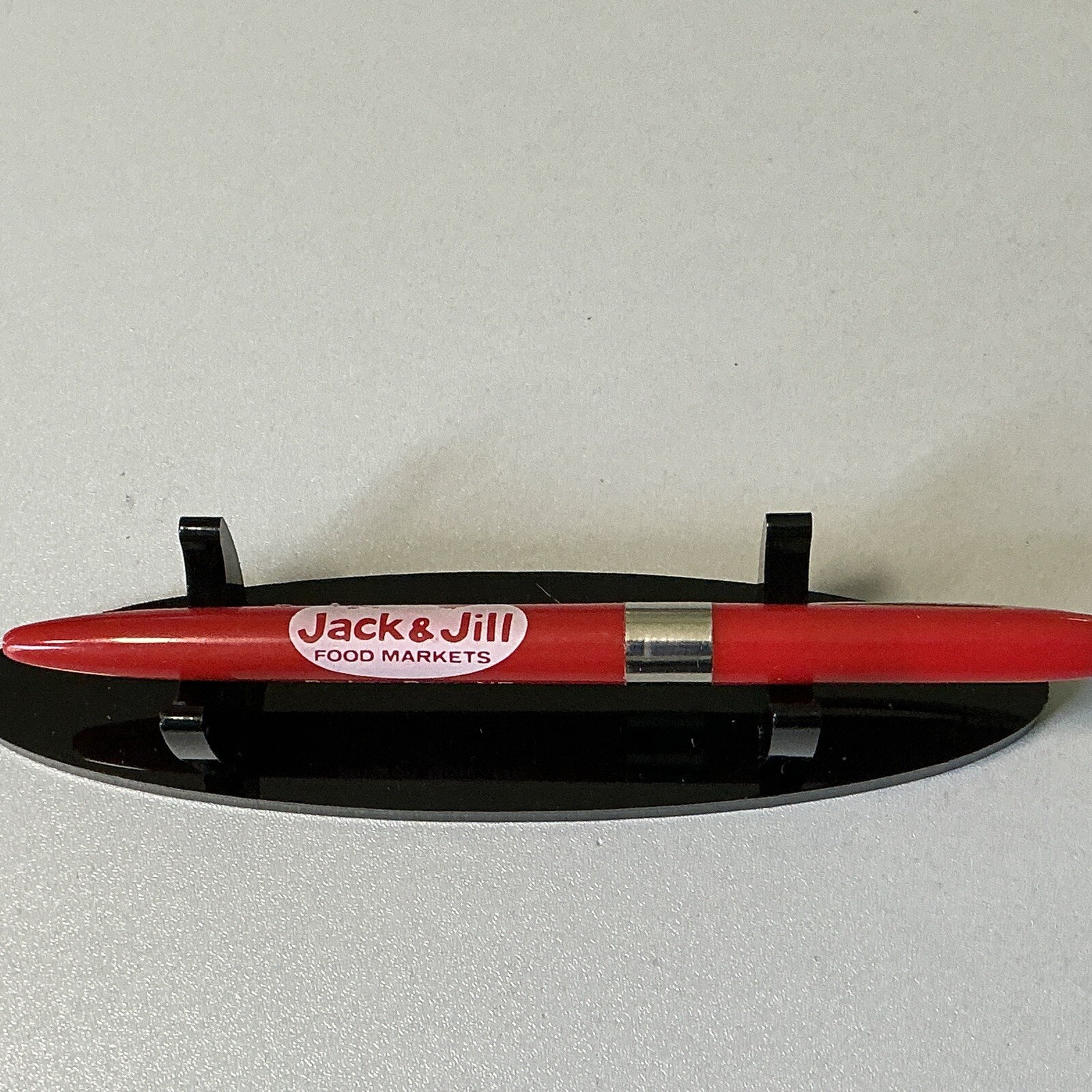 VTG Kwik Klik Ballpoint Pen Jack & Jill Food Markets Broken Bow NE B147