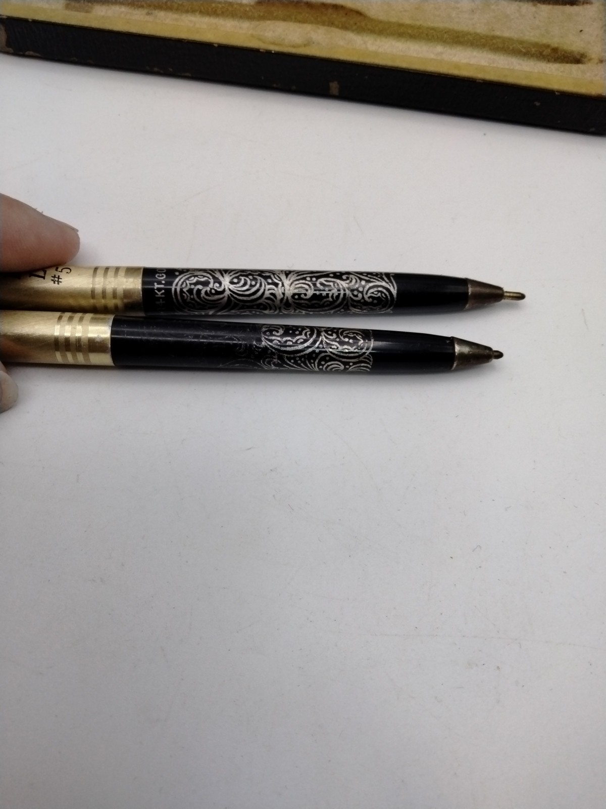 Vintage Arpege Chanel No. 5 Ballpoint 14kt Gold Perfumed Writing Pens Set