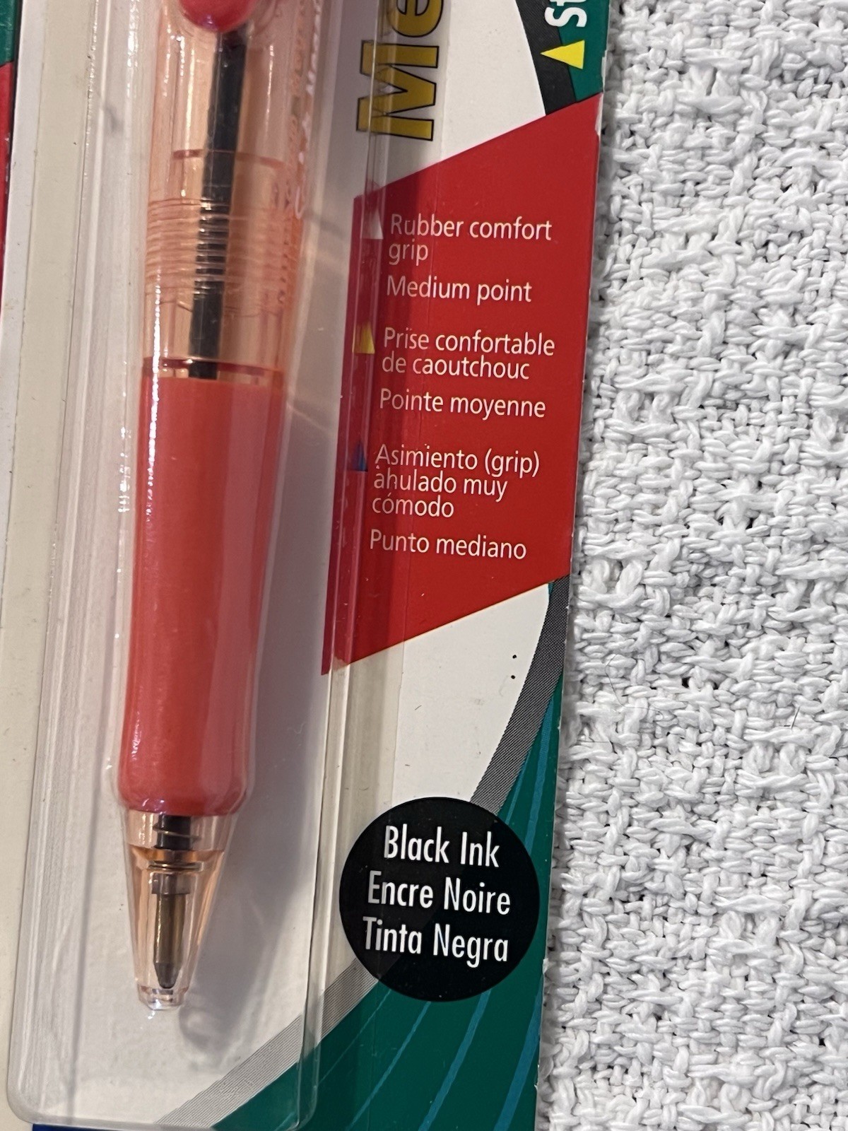 1999 Scripto Japan Mega Grip Ballpoint Pen Lot 70026 Medium Nib Black Ink