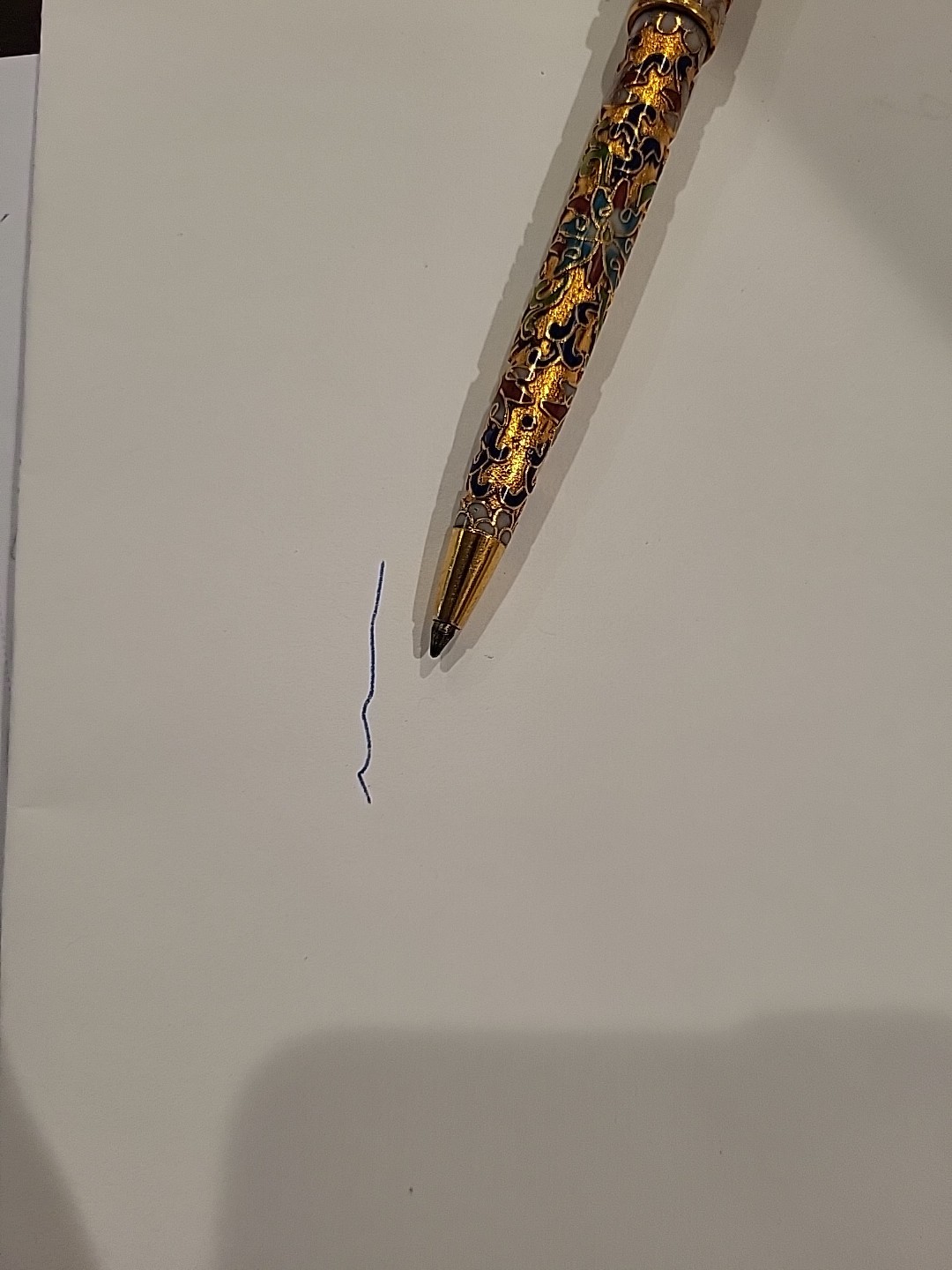 Vintage Chinese Cloisonne Enamel Ballpoint Pen