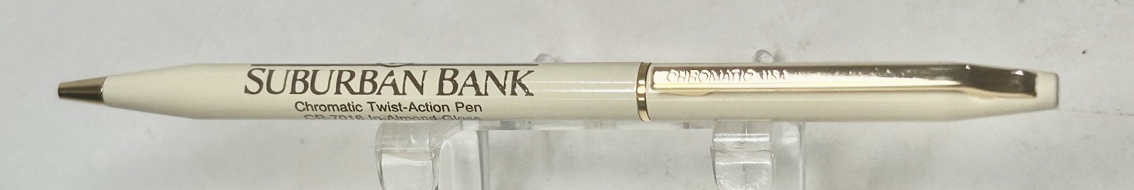 1986 Ritepoint CHROMATIC Deluxe Salesman Sample CR-7016 SUBURBAN BANK Adv. Pen