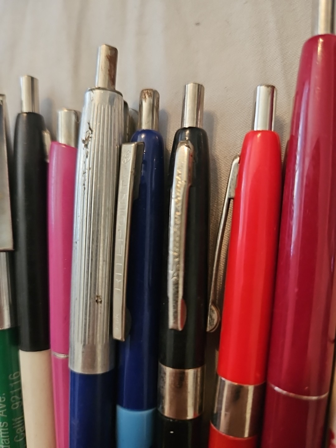 Lot of 15 Vintage Advertising Ballpoint Pens Branded Rare Collectibles + Bic