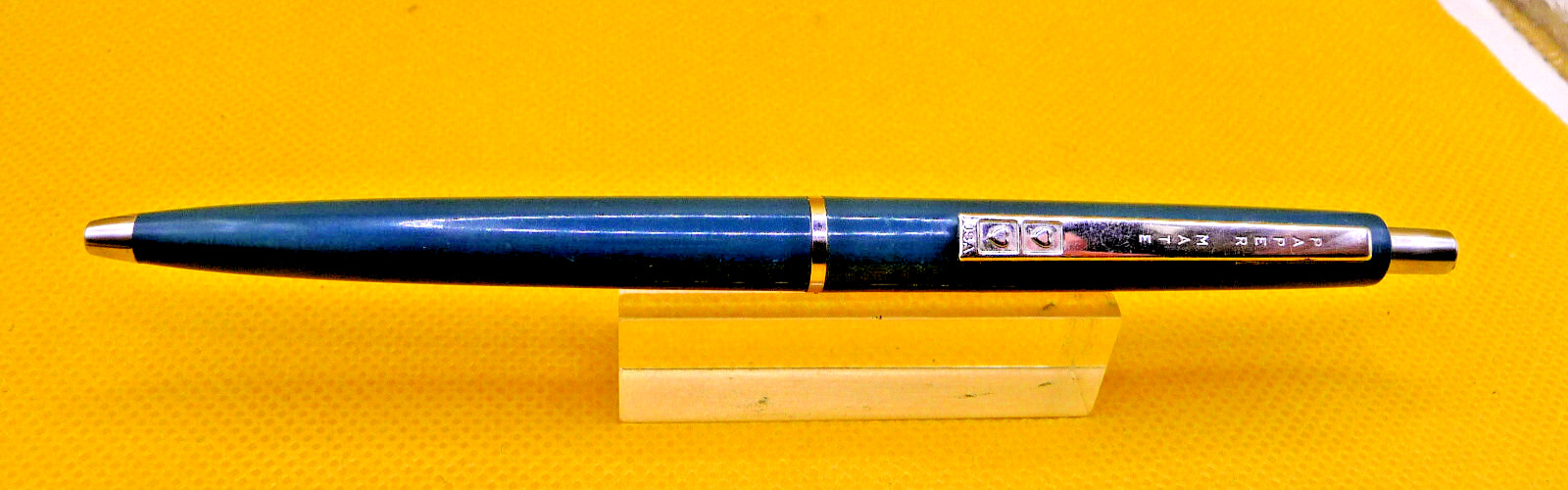Paper Mate Vintage Double Heart Ninety Eight Blue Ball Pen–USA