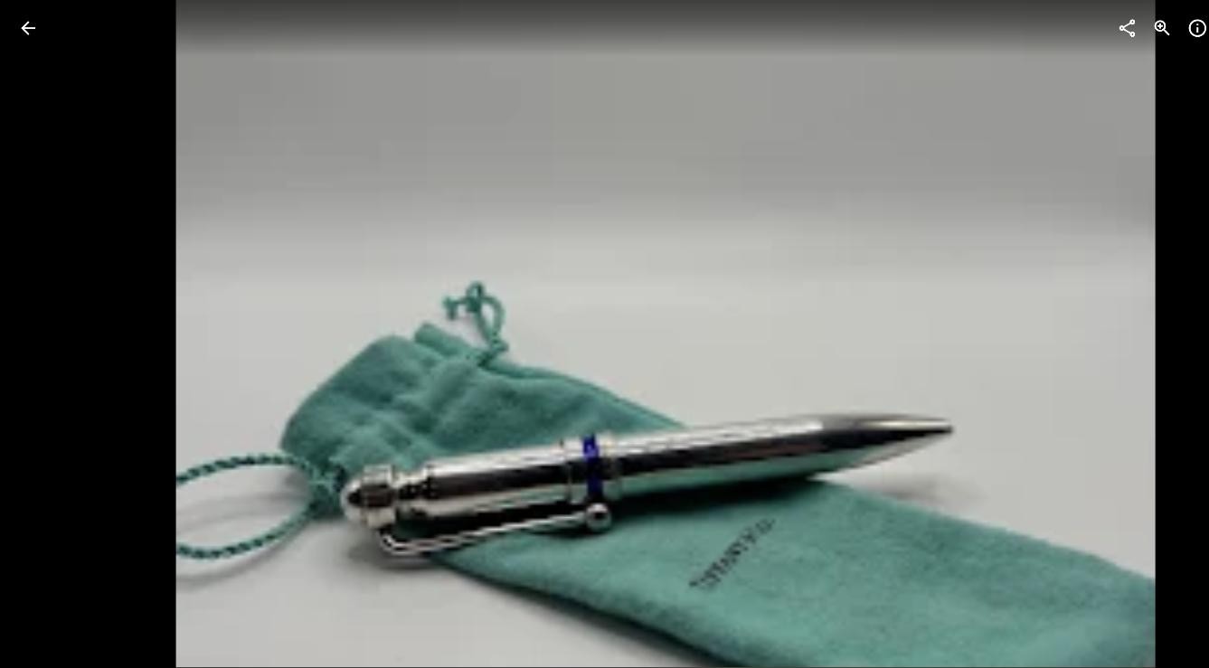 Tiffany & Co Paloma Picasso Sterling Silver Ballpoint Purse Pen Blue Enamel 925