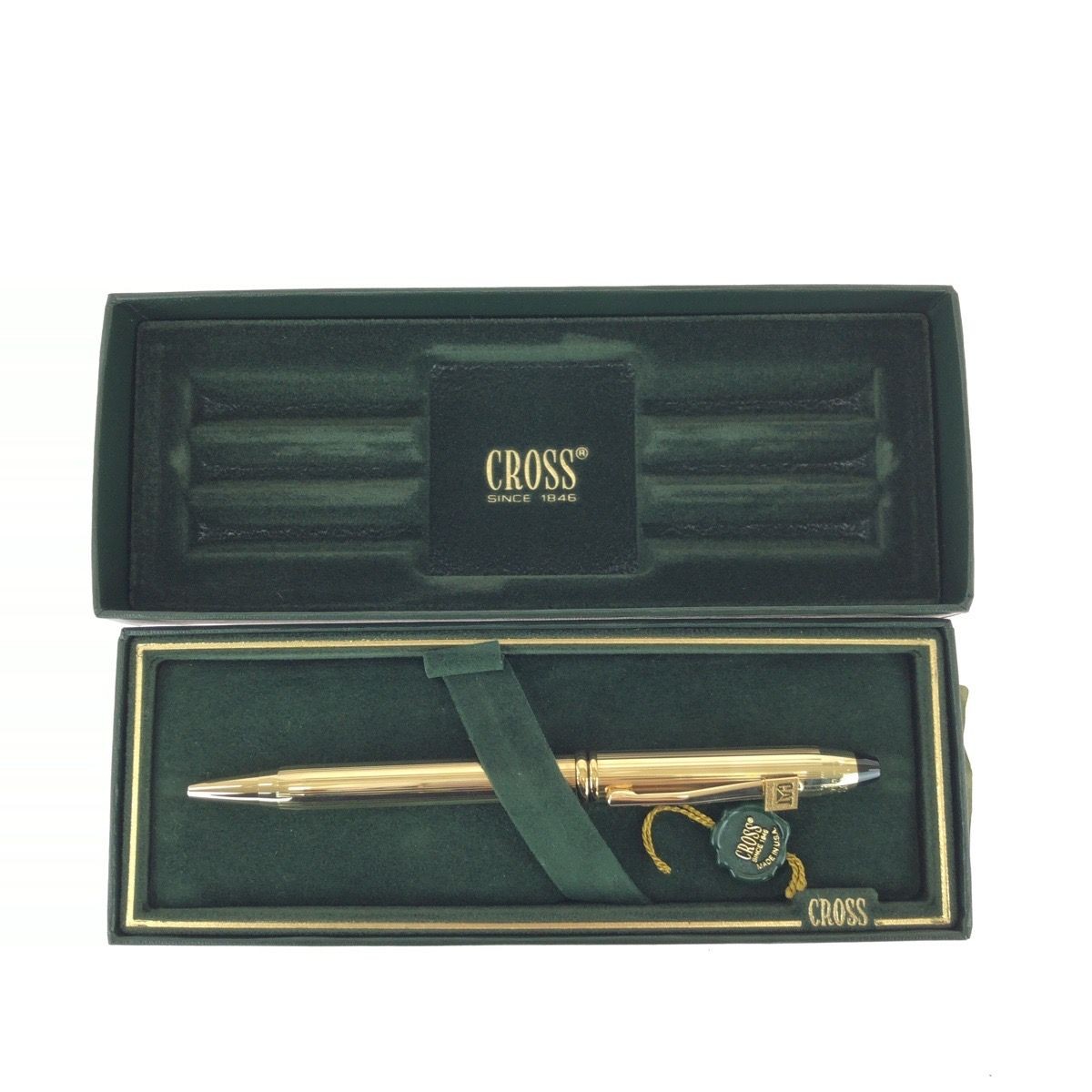 CROSS Vintage Townsend Gold Brass Ballpoint Pen Unisex Ladies 602593 [Used]