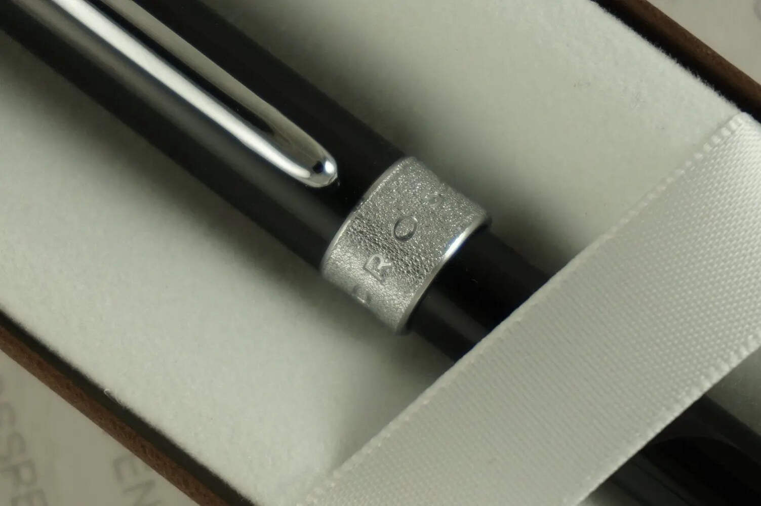 Cross Century II Black Lacquer Glittering Pavé-textured Sentiment Ballpoint Pen.