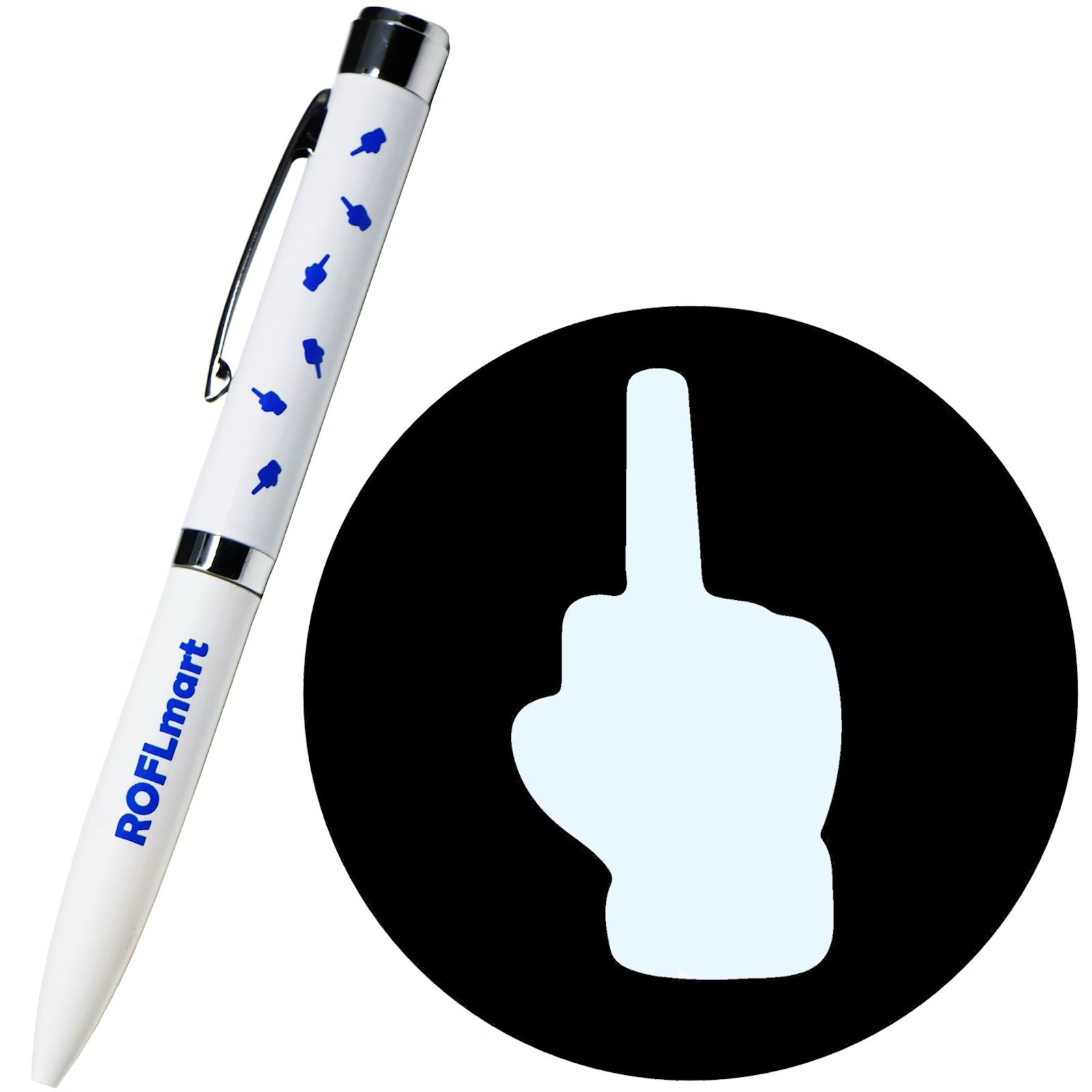 ROFLmart Projector Ballpoint Pen Black Ink Retractable Tip Pocket Clip