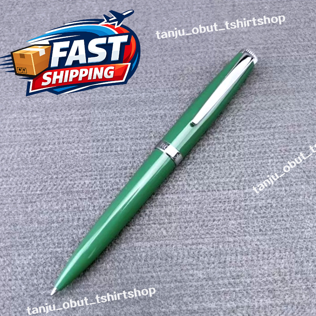 Bid Rolex Green & Silver Ballpoint Pen Executive VIP Gift Rare Collectible