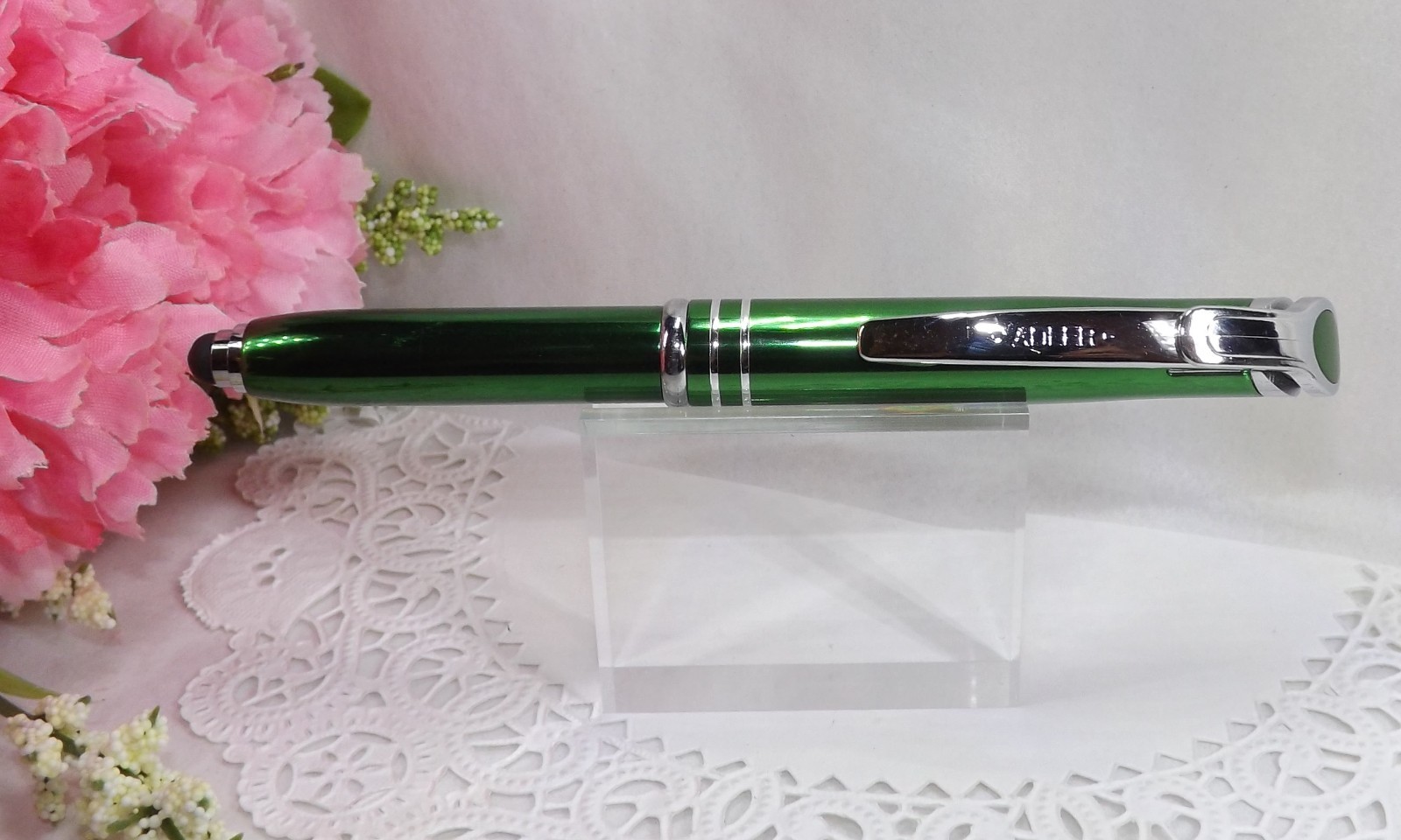3 in 1 Medina Lighted Tip Green Stylus LED Flashlight Adler Pen (HIGH QUALITY)