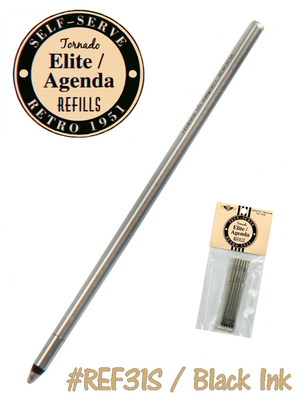 Retro 51 #EBP-2435PK / Turquoise Elite Series Twist Action Tornado Ballpoint