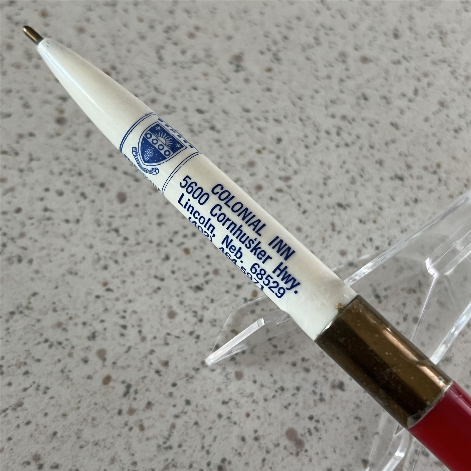 Colonial Inn Lincoln Nebraska Vintage Desk Ballpoint Pen #1-1