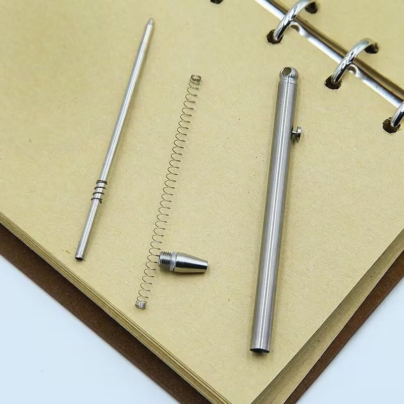 Mini Titanium Bolt Action Pen – Edc Pocket Keychain Ballpoint Travel Signature