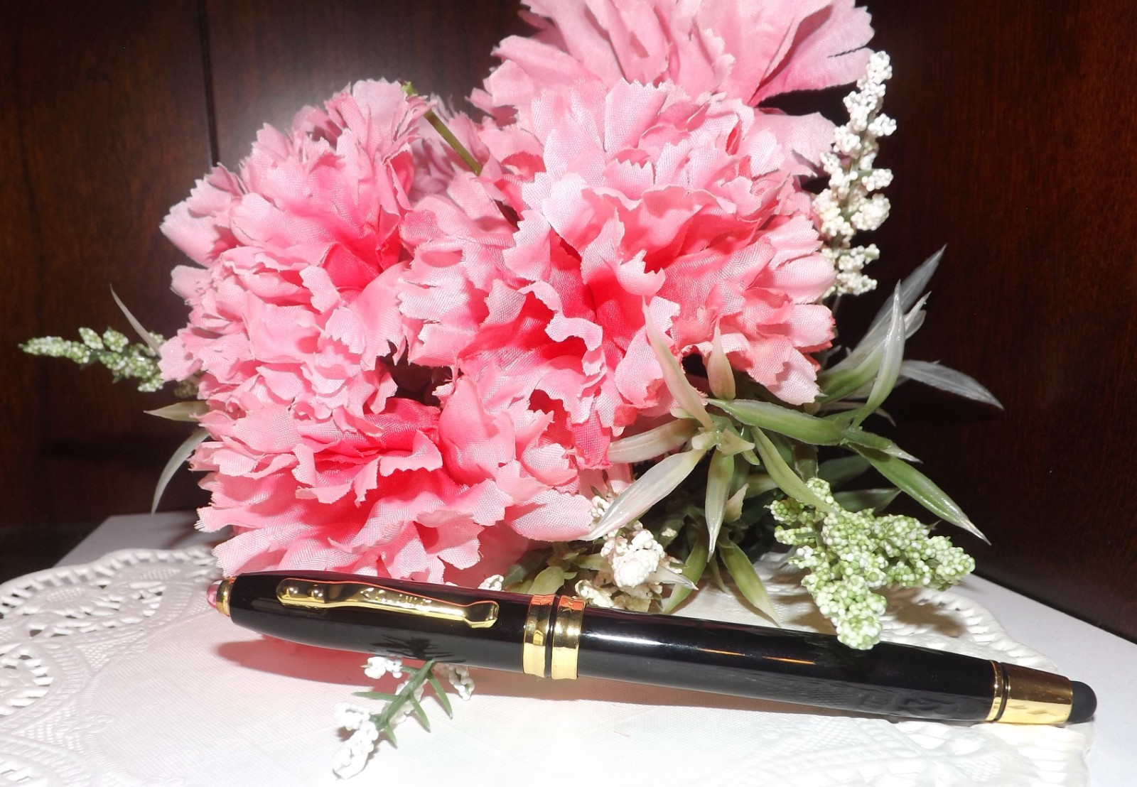 3 in 1 Royale Excel Tech Black/Gold Ballpoint Stylus LED Adler Pen-Quality