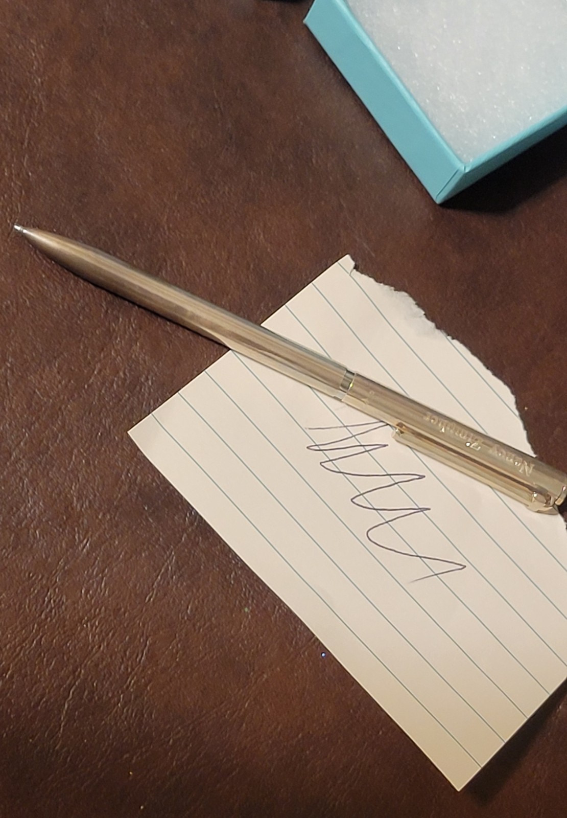 TIFFANY & CO. STERLING SILVER 925 T-CLIP BALLPOINT PEN WITH BOX 🔥🔥🔥