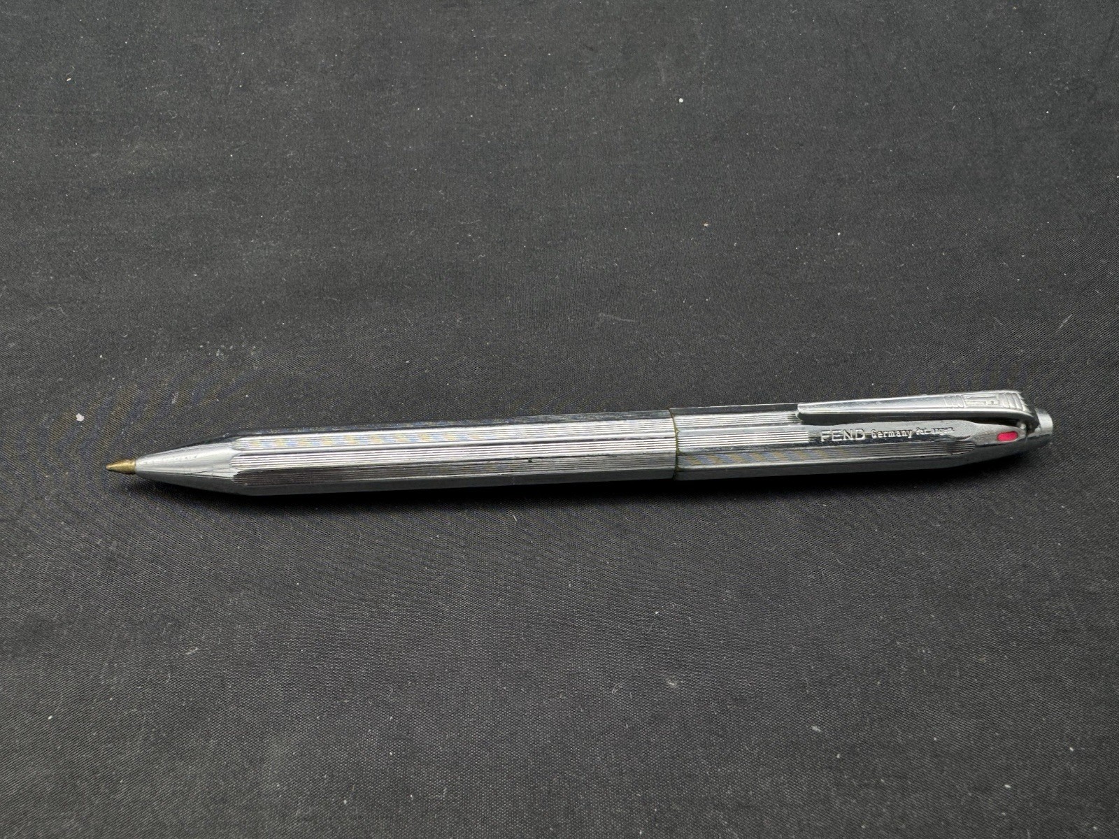 Vintage Fend 4 Color Ballpoint Pen in Chrome, Germany